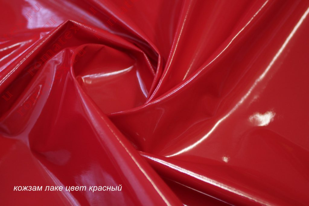 кожзам лаке цвет красный